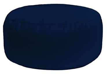 Bruni Pouf Sitzhocker L in Blaugrau – runder Sitzpouf, Indoor und Outdoor als Fußhocker, Yoga-Sitzkissen, Meditationskissen geeignet, in Deutschland gefertigt