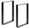 Rei - Juego de 2 Patas para Mesas de Centro Estilo Industrial - De Acero - 250 x 40 x 350 mm - Acabado en Negro Poro - Soporta hasta 250 kg - No Incluye Tornillos
