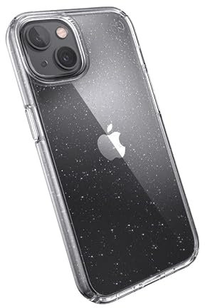 Speck Presidio Perfect Clear Glitzer Hülle für Apple iPhone 13 Clear mit Platin Glitter (iPhone 13)