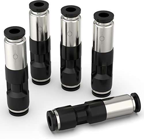 TAILONZ PNEUMATIC 6mm Schwarz Schnellsteck-Rückschlagventil Gasrohrkupplung SPU Rückschlagventil 5PCS