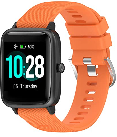 Tyogeephy Correa Compatible con Willful SW021 ID205L ID205 Smartwatch Hombres mujeres Reemplazo Correa Impermeable Suave Silicona Correa para SW021 ID205L Smart Watch