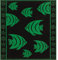 Delindo Lifestyle Frottee Strandtuch Tropical Fische grün XXL, 100% Baumwolle, Strandlaken ist 180x200 cm groß