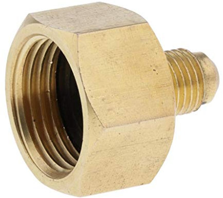 JISADER Brass W21 to 1/4 SAE Air Conditioner Adapter Vacuum Pump Adapter Fitting