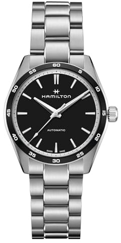 Hamilton Jazzmaster Performer Auto-Armbanduhr für Herren, Stahl, automatisch, 38 mm, H36205130, Schwarz