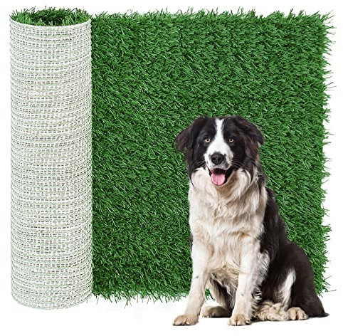 GLOBREEN Replacement Dog Grass Pee Pad for Potty Training, Large Artificial Grass Patch for Potty Tray, Reusable & High Drainage - 33x33 Inches