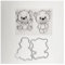 Sredwtk Zwei kleine Bären Stempel und Stanzen Set,Silikonstempel und Stanzen Set,Stanzschablonen und Stempelset,Clear Stamp und Stanzschablone Für DIY Scrapbooking Fotoalbum Dekor Karten