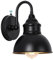 UYHGO Aussenlampe mit Dämmerungssensor, außenwandleuchten Schwarz, außenlampe aus Metall für Eingangstür, Garage, Terrasse, Aussenwand, Bauernhof, Scheune, exkl. 1 x E27