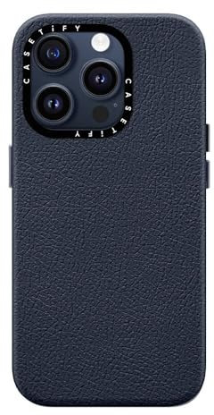 CASETiFY Pebbled Case for iPhone 15 Pro [Textured / 4.9ft Drop Protection/Compatible with Magsafe] - Navy Blue