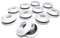AWAPRO Set di 25 occhielli bianchi per teloni, 28 x 28 x 12 mm, occhielli in plastica per telone