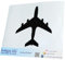 INDIGOS UG Auto Aufkleber Auto - 200x200 mm - Flugzeug - schwarz - Selbstklebender Sticker für Auto, Fenster, Bus oder LKW - UV-beständig & wetterfest
