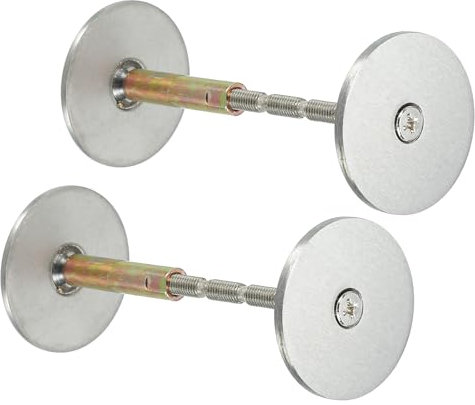 PATIKIL Door Knob Hole Cover Plate, 2 Pack 1 9/16 Dia. Deadbolt Cover Plate Door Hole Filler Plate for 1 1/32 to 1 3/8 Holes, Brushed Satin Nickel