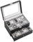 ProCase Uhrenbox mit 20 Fächern, Uhrenkasten mit Glasdeckel, Uhrenkoffer mit Uhrenkissen, Uhrenaufbewahrung, Premium-Uhrenschatulle, PU-Leder Uhrenkasten, Watch Box für Herren - 20 Fächer, Schwarz