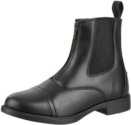 Contrace© Reit-Stiefelette »FZ Vegan« - Zip-Boot - Reißverschluss vorne - Reit-Schlupf-Schuh - Komfortinnensohle - Gummisohle - Meshfutter - Hautverträglich - Atmungsaktiv - Schwarz 41