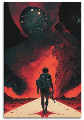 greb Science-Fiction-Filmposter auf Leinwand, Raumdekoration, ästhetisches Poster, künstlerisches Poster für Schlafzimmer, Wohnzimmer, Wände, 30 x 45 cm, ungerahmter Stil