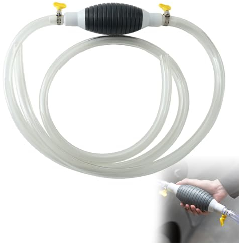 Pompa Manuale Travaso Liquidi,Pompa Manuale Sifone della Mano,Pompa a Sifone per Benzina Pompa,Pompa Trasferimento Liquido dell'Acqua,per Carburante Benzina Gasolio Acqua Serbatoio,1,5m