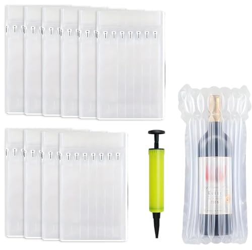 JTUYPT 10 PCS Confezione Gonfiabile Borsa Gonfiabile Borsa a Colonna d'Aria Borsa a Bolle con Pompa d'Aria Riutilizzabile Gratuita utilizzata per Proteggere Oggetti fragili