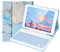 Lively Life Keyboard Case for iPad 9.7 inch, Detachable Bluetooth keyboard for iPad 6th Generation,5th Generation, Pro 9.7 inch, Air 2/1, Built-in Pencil Slot,UK Layout- Blue Marble