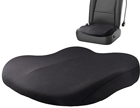 Maciun Auto-Sitzerhöhung für Erwachsene, tragbares Autositzkissen zum Fahren, weiches Autositzkissen für Höhe, erhöht effektiv das Sichtfeld für , Schwarz