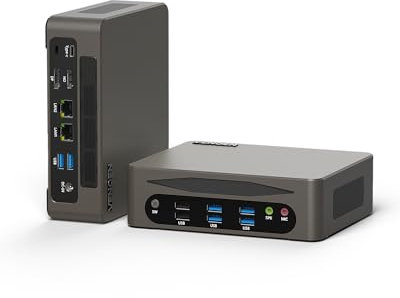 VENOEN Gaming Mini PC Core i7 1360P Mini Computer Win 11, Dual Gigabit LAN Micro PC Wifi 6, HD/Display port/USB-C, BT5.2, 64GB DDR5 512GB M.2 SSD, Auto Power On, Mini PC Gamer