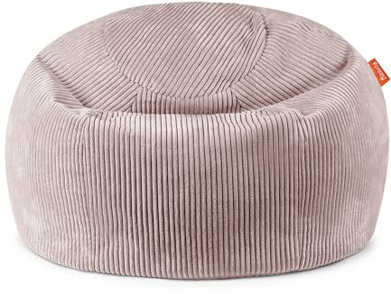 Funzy Sitzsack für Kinder aus Cord mit Füllung aus Schaumstoff, Kindersitzsack für Mädchen und Jungen aus hochwertigen Materialien, Oeko-TEX 100 Zertifiziert mit 3 Jahre Garantie, Krischblüte Rose