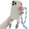 Emlivi Mobile Phone Lanyard Case for iPhone 11, Necklace Case with Cord for Hanging, Soft Silicone Nylon Shoulder Strap Case Cover, TPU, Shockproof, Protective Case with Strap for iPhone 11, White