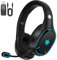 PHOINIKAS Q6 Gaming Headset Wireless, Bluetooth Headset mit Dual-Chips, Bluetooth 5.3 für Handy/Laptop, 2.4Ghz Dongle für PC/PS4/PS5/TV/Switch, Noise Cancelling Mikrofon, 30 Stunden Akku, LED Licht