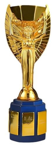 JHRFU Trophée Jules Rimet Trophée des Champions du Monde De Football Coupe d'or Réplique en Résine Collection De Fans Souvenir Bureau Club Affichage Décoration Cadeau De Vacances