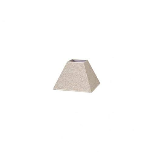 Pantalla de lámpara E27, lino beige, 17x8x13 cm, ideal para decoración y ambientación en hogares y espacios comerciales.