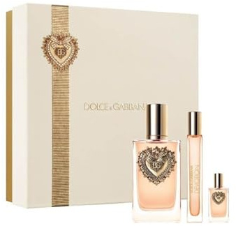 Dolce and Gabbana Devotion Women's Fragrance Gift Set - 3.3oz, 0.33oz, 0.17oz EDP Spray, Splash