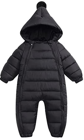 MOVAWAKY Combinaison Neige Bébé Fille Garçon,Chaude Épaisse Barboteuse Coupe-Vent 3-18 Mois idéal pour l’Hiver, | Manteau Enfant Garcon | Combinaison à Capuche pour BéBé