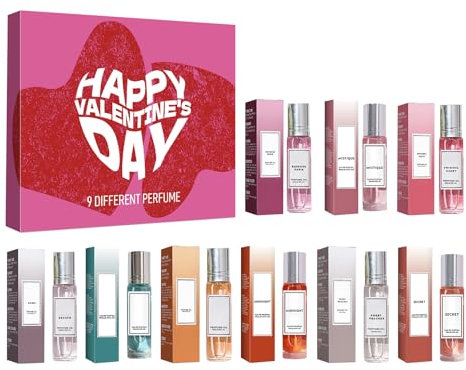 Parfum Adventskalender 2025 Frauen-9 Teiliges Duftset,2025 Neu Valentinstag Parfüm Damen,Pheromone Parfum Woman,Pheromone Parfum,Pheroma's Pheromon Düfte,Geschenk für Sie vor Valentinstag 2025