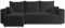 4ALL HOME Ecksofa mit Schlaffunktion Tobi 246x145 cm - Couch - Sofa mit Bettkasten - Eckcouch - L-Form - Schlaffsofa - Schlafsofa mit Bettkasten - Universal (Velo 637 Schwarz)