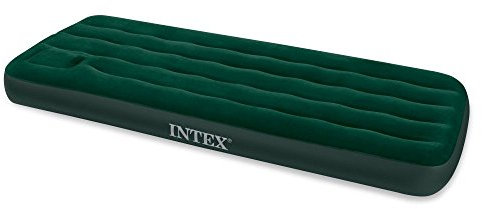 Intex Downy Luftbett - Cot Size - 76 x 191 x 22 cm - Mit Fußpumpe - Grün