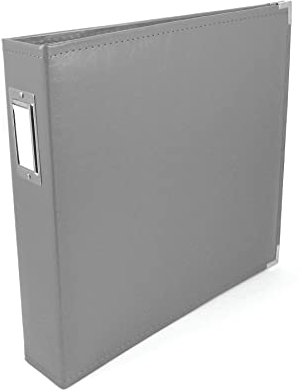 WE R Memory Keepers American Crafts 660905 Classic D-Ring Scrapbooking Album, 12 Zoll x 12 Zoll, Anthrazit
