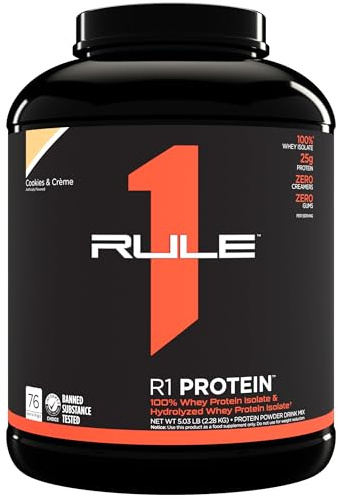 Rule1 R1 Protein Whey Isolate (5lbs) Cookies & Crème
