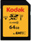 Kodak - Carte SD 64 Go UHS-I U3 V30 SDHC/XC - Carte Mémoire - Vitesse de Lecture 95MB/s Max - Vitesse d'Écriture 85MB/s Max - Stockage de Vidéos 4K Ultra HD et de Photos HD - SD Card