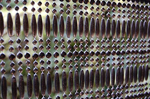 La Tenda Rideau de Porte en Perles Noires Fréjus 90x210 cm