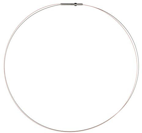 Ernstes Design Collana in filo metallico DS2C, con chiusura a doppio clic, placcata in oro, Acciaio inossidabile