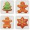 Handwärmer Taschenwärmer Sets wiederverwendbar, Wärmepad für kalte Tage und für unterwegs, Wärmeknickkissen mit tollen Motiven (4er-Set Lebkuchen Weihnachten)