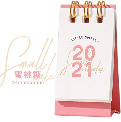 BGTR Kalender Kalendarien 4Colors Mini-Tischkalender-Büro-Schreibtisch-Deko-Briefpapier 2021 Kalender Desktop-Kalender Terminkalender (Color : A)