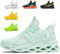 Scarpe Running Uomo Ginnastica Sneaker Donna Leggere Traspirante Outdoor Sportive Calzature da Corsa Pallavolo Tennis Nero Verde Bianco Rosa Giallo Grau Orange Viola Rosso MarroneG133AppleGreen40EU