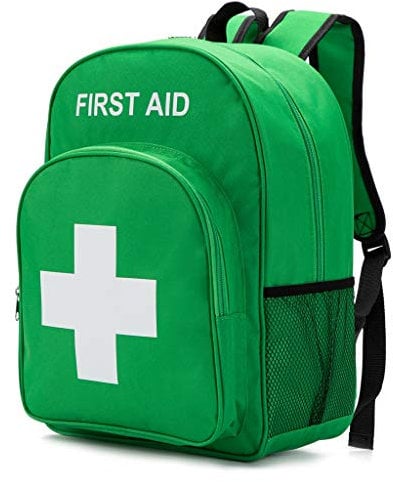 Jipemtra Erste-Hilfe-Rucksack, leer, Notfall-Rucksack, Rot, Erste-Hilfe-Rucksack, Erste-Hilfe-Rucksack, Erste-Hilfe-Rucksack, für Camping, Wandern, Trekking, Abenteuer, Zuhause, Gesundheit,