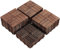 Yaheetech Un Juego de 27 Piezas Baldosas para Jardin de Madera para 2,43㎡ con Base Suelos para Terrazas Interior Exterior 31 x 31 x 2,5cm (1 Pieza) marrón