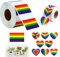 Gay Pride Aufkleber 1000 stk Regenbogenfahne Aufkleber Rainbow Streifen Aufkleber Regenbogen Herz Love Pride Stickers LGBT Awareness Events Rainbow Tattoo Aufkleber