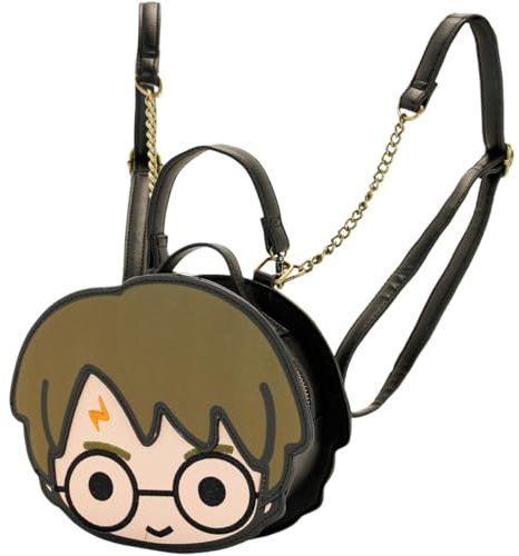 Harry Potter Chibi-Face Rucksack, Braun, 21,8 x 18 cm, Kapazität 2,5 L