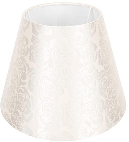 Stoff Lampenschirm Kleiner Lampenschirm Fass Tischlampenabdeckung Kronleuchter Ersatz für E27 E14 Kronleuchter Tischlampe Wandlampe Blumen 23x17cm
