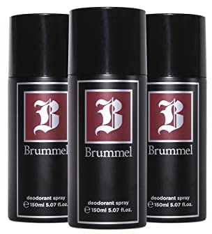 BRUMMEL - Clásica Pack de 3 x 150 ml, Desodorante Hombre Spray, Desodorante para Todo Tipo de Piel, Protección de Larga DuraciónDeodorant Hombre, Aroma Cítrico Especiado, Fragancia Fresca