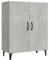 vidaXL Buffet Armoire de Rangement Organisateur de Maison Meuble de Rangement Armoire de Salon Intérieur Gris Béton Bois d'Ingénierie 70x34x90 cm