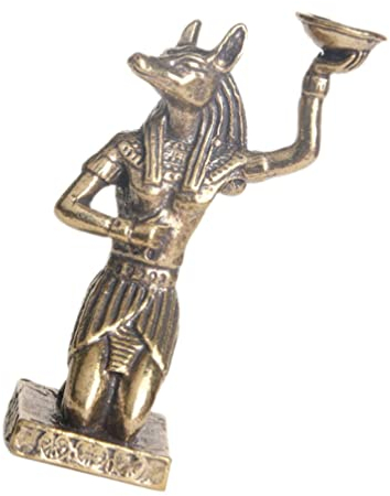 VANZACK Ägyptische Statue Aus Messing Schreibtischdekorationen Ägyptische Anubis-Statue Auto-Ornament Ästhetik Der Raumdekoration Anubis-förmige Figur Zeus-Statue Büro Idol Jahrgang