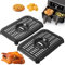 2 PCS Air Fryer Replacement Parts for Ninja Foodi DZ090 6QT DZ201 DZ100 8QT DualZone Air Fryers, Non-Stick Food Grade Air Fryer Accessories Grill Pan Plate Crisper Plate Rack Tray, Dishwasher Safe